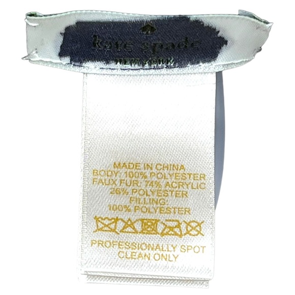 KATE SPADE Black Satin Bow Leopard Faux Fur Ear Muffs NEW - Picture 6 of 6